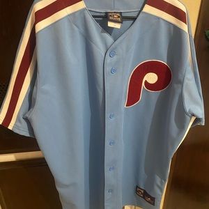 Philadelphia Phillies-Majestic- Powder Blue Retro Jersey